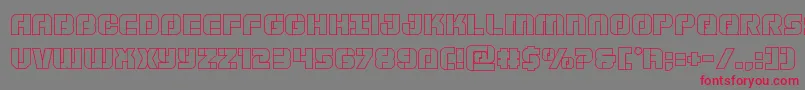 Supersubmarineout Font – Red Fonts on Gray Background