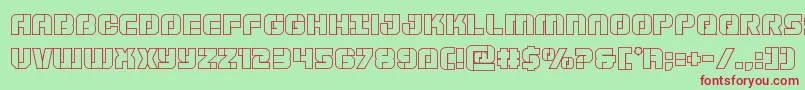 Supersubmarineout Font – Red Fonts on Green Background