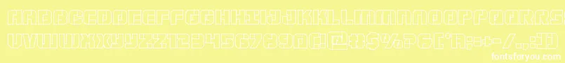 Supersubmarineout Font – White Fonts on Yellow Background