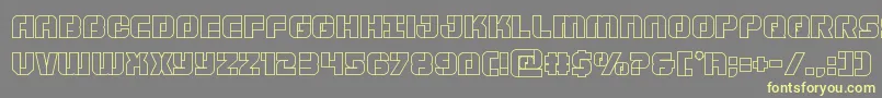 Supersubmarineout Font – Yellow Fonts on Gray Background