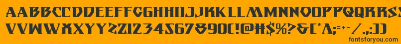 Eternalknight Font – Black Fonts on Orange Background