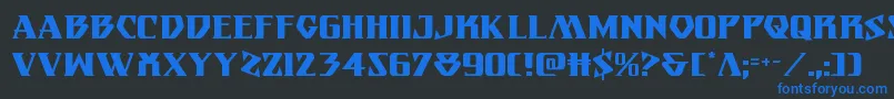 Eternalknight Font – Blue Fonts on Black Background