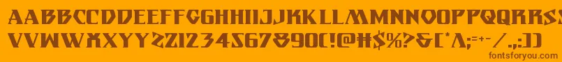 Eternalknight Font – Brown Fonts on Orange Background