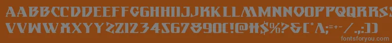Eternalknight Font – Gray Fonts on Brown Background