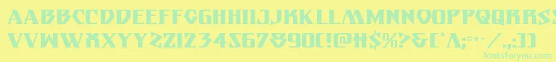 フォントEternalknight – 黄色い背景に緑の文字