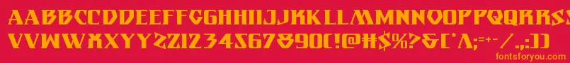 Eternalknight Font – Orange Fonts on Red Background