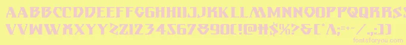 フォントEternalknight – ピンクのフォント、黄色の背景