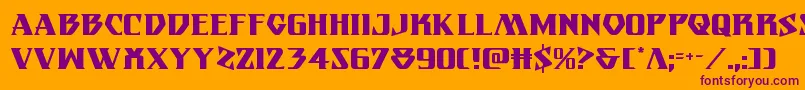 Eternalknight-fontti – violetit fontit oranssilla taustalla