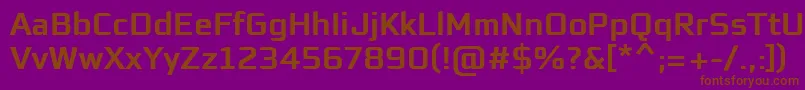 Шрифт EaglesansBoldBold – коричневые шрифты на фиолетовом фоне