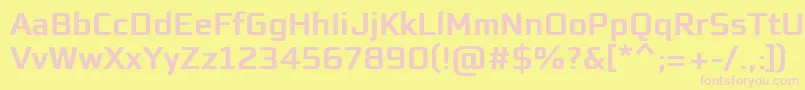 EaglesansBoldBold Font – Pink Fonts on Yellow Background