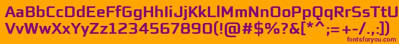 EaglesansBoldBold Font – Purple Fonts on Orange Background