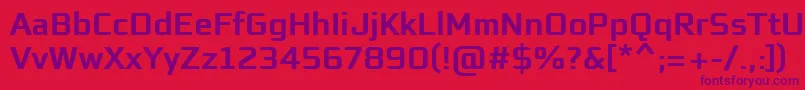 EaglesansBoldBold Font – Purple Fonts on Red Background