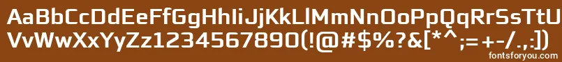 フォントEaglesansBoldBold – 茶色の背景に白い文字