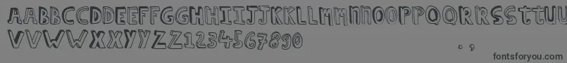 Hcapstrial Font – Black Fonts on Gray Background