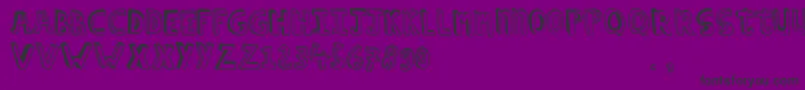Hcapstrial Font – Black Fonts on Purple Background
