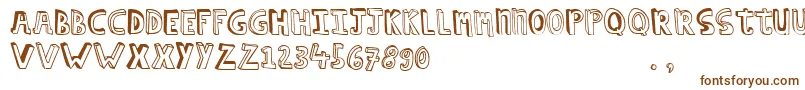 Hcapstrial Font – Brown Fonts on White Background