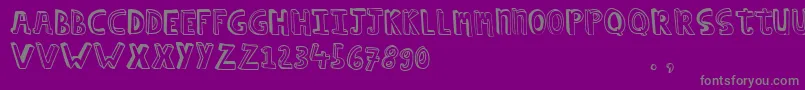 Hcapstrial Font – Gray Fonts on Purple Background