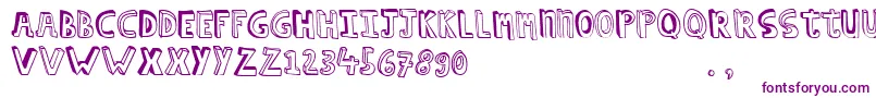 Hcapstrial Font – Purple Fonts on White Background