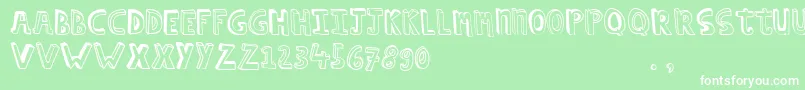 Hcapstrial Font – White Fonts on Green Background