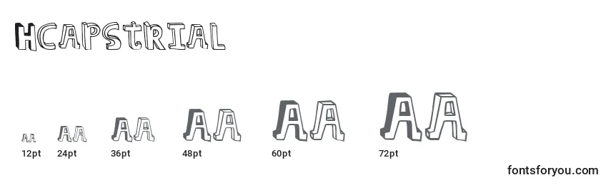 Размеры шрифта Hcapstrial (69982)