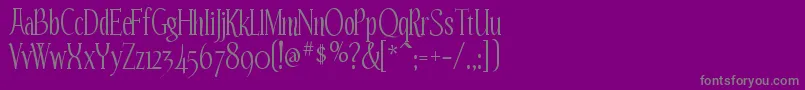フォントEchelonRegular – 紫の背景に灰色の文字