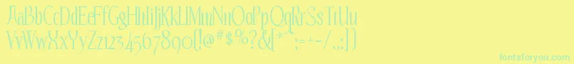 Czcionka EchelonRegular – zielone czcionki na żółtym tle
