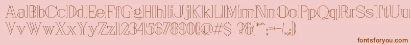 London Font – Brown Fonts on Pink Background