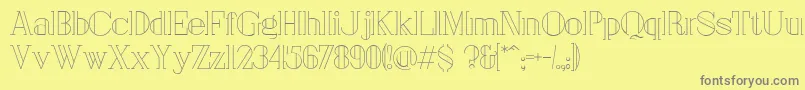 London Font – Gray Fonts on Yellow Background