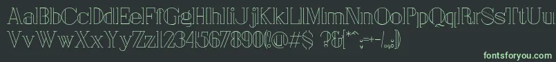 London Font – Green Fonts on Black Background