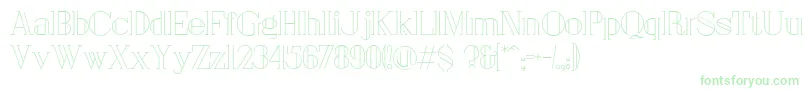 London Font – Green Fonts on White Background