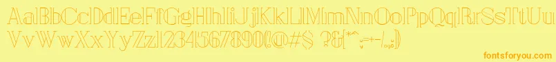 London Font – Orange Fonts on Yellow Background