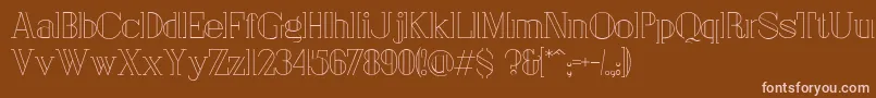 London Font – Pink Fonts on Brown Background
