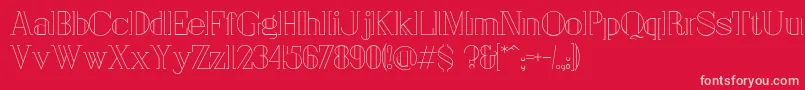 London Font – Pink Fonts on Red Background