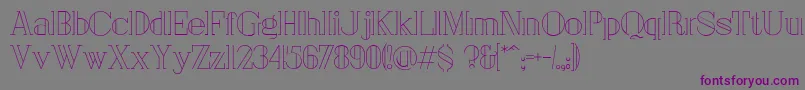 London Font – Purple Fonts on Gray Background