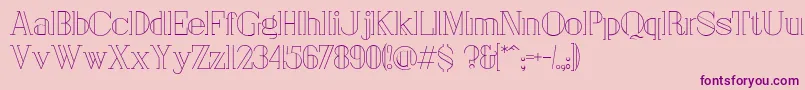 London Font – Purple Fonts on Pink Background