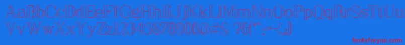 London Font – Red Fonts on Blue Background