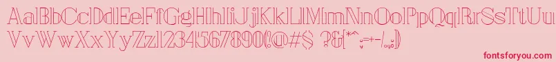 London-Schriftart – Rote Schriften auf rosa Hintergrund