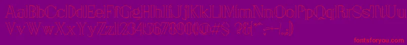 London Font – Red Fonts on Purple Background