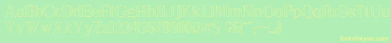 London Font – Yellow Fonts on Green Background