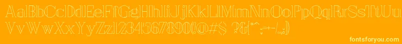 London Font – Yellow Fonts on Orange Background