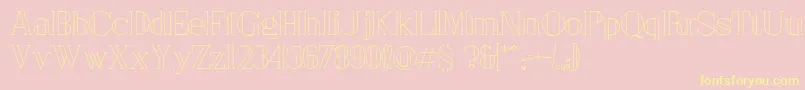 London Font – Yellow Fonts on Pink Background