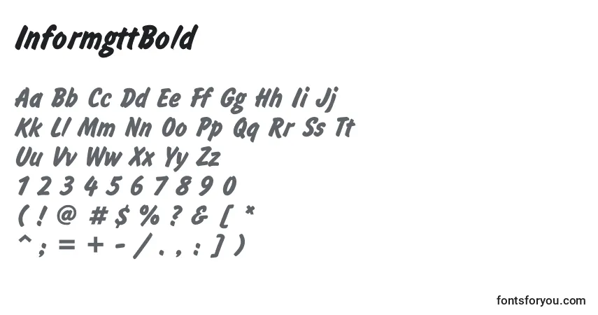 InformgttBoldフォント–アルファベット、数字、特殊文字