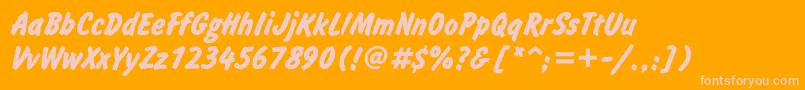 Шрифт InformgttBold – розовые шрифты на оранжевом фоне