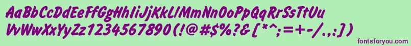 InformgttBold Font – Purple Fonts on Green Background