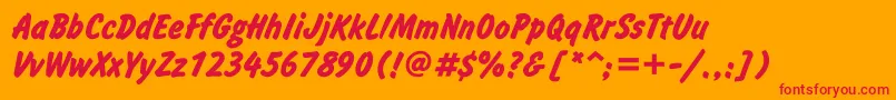 InformgttBold Font – Red Fonts on Orange Background