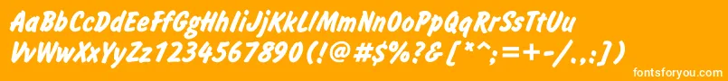 Шрифт InformgttBold – белые шрифты на оранжевом фоне