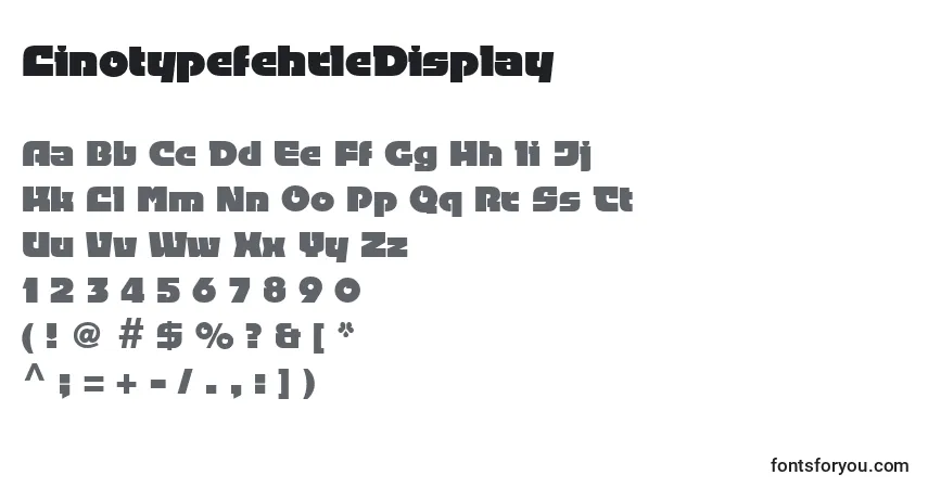 A fonte LinotypefehrleDisplay – alfabeto, números, caracteres especiais