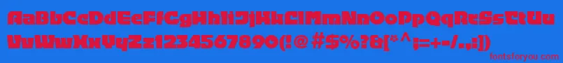 LinotypefehrleDisplay Font – Red Fonts on Blue Background