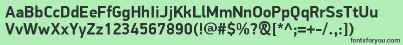 PfdindisplayproBold Font – Black Fonts on Green Background