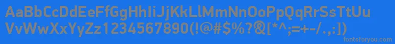 PfdindisplayproBold Font – Gray Fonts on Blue Background